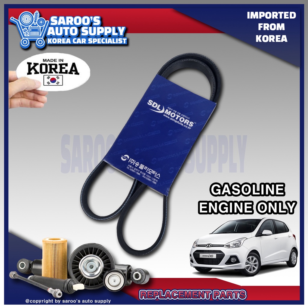 Fan Belt / Drive Belt / VRibbed Belt For Hyundai Grand I10 , Gas, Made