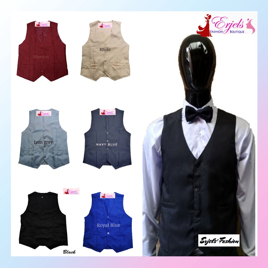 (COD) Vest Adult (Men) Slim fit (Sizes: S, M, L, XL, XXL) | Shopee ...