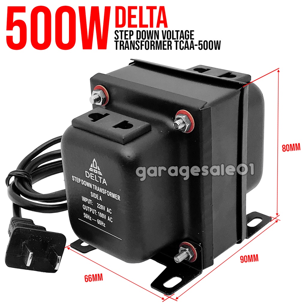 500w Delta Step Down Voltage Transformer Stepdown 50w Heavy Duty