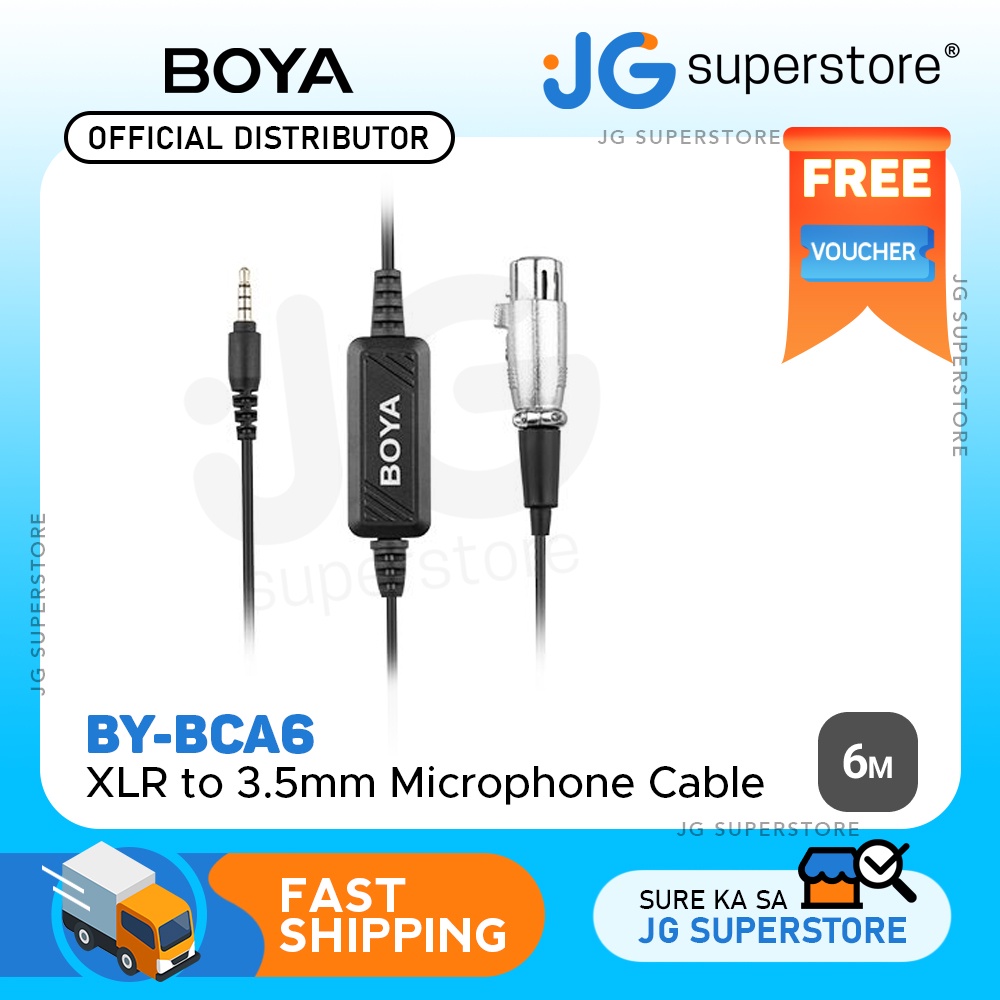 [CLEARANCE] Boya BY-BCA6 XLR to 3.5mm TRRS Mic Cable for Smartphones ...