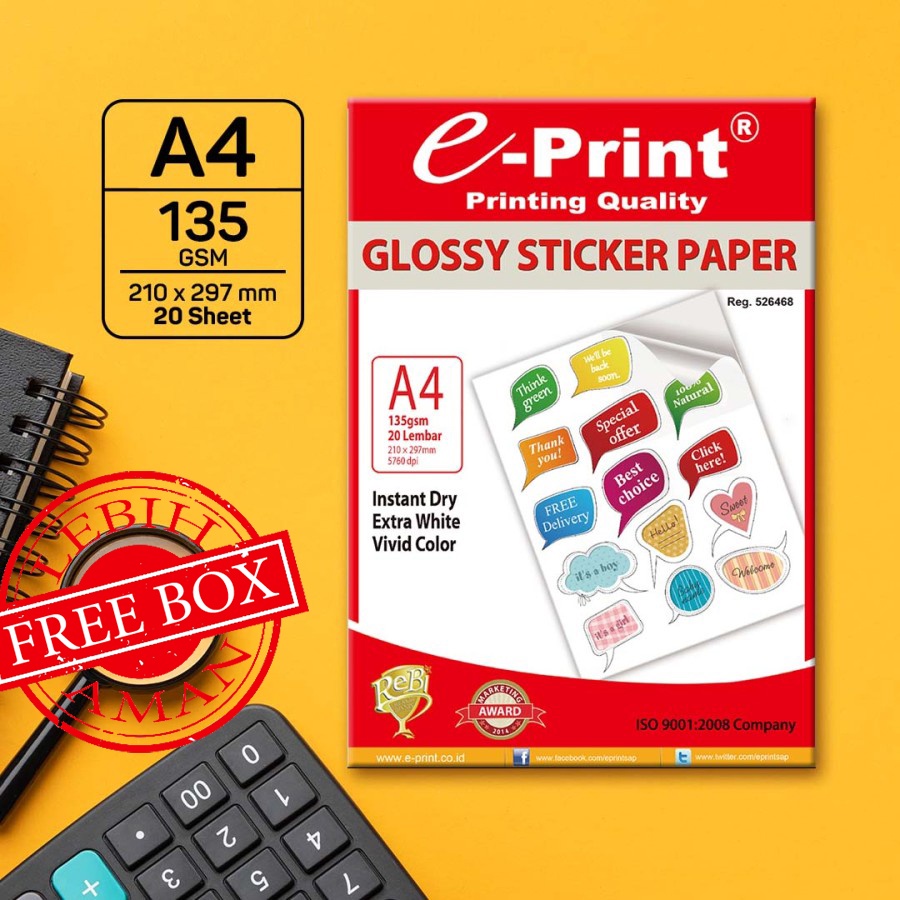 E-Print Glossy Sticker Paper 135gsm | Shopee Philippines