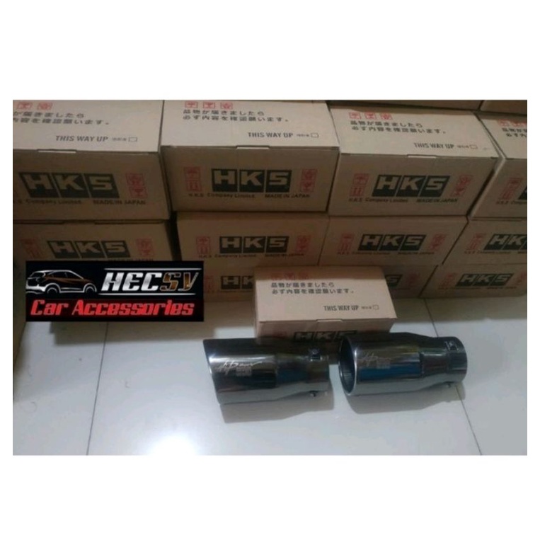 Hks Muffler Tip Smoke Black Gun Metal Slant Flat Fortuner Crv Mux City
