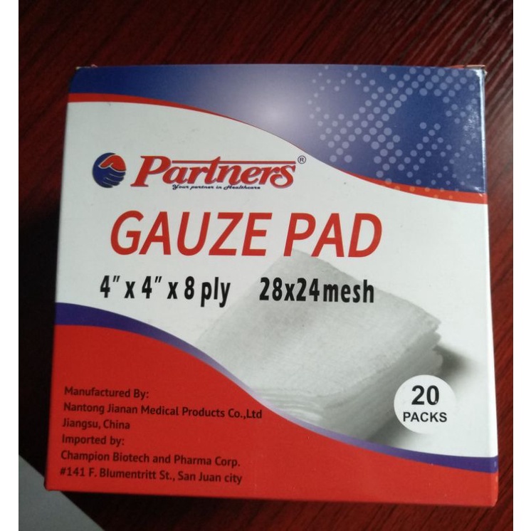 Gauze Pad 4x4 8ply ( 20packs / Box ) | Shopee Philippines