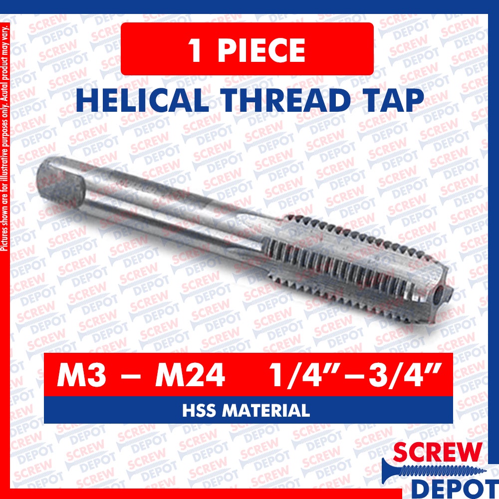 12PCS M3M24 1/43/4 Thread Insert Tap / Hand Tap for Helical Recoil