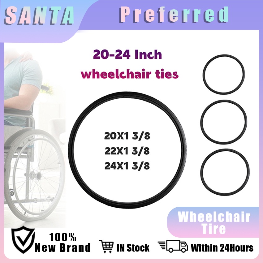 20 22 24 Inch Wheelchair Tire Replacement Polyurethane Solid Tyre Wear