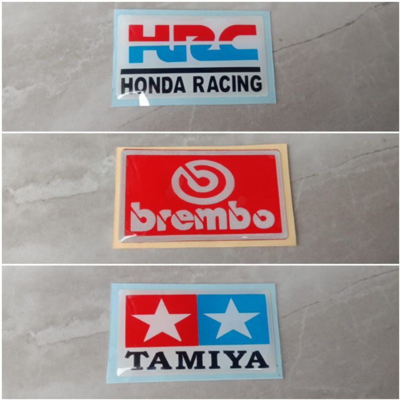 Honda vario ticker sensor emblem Embossed hrc brembo tamiya Flex emblem