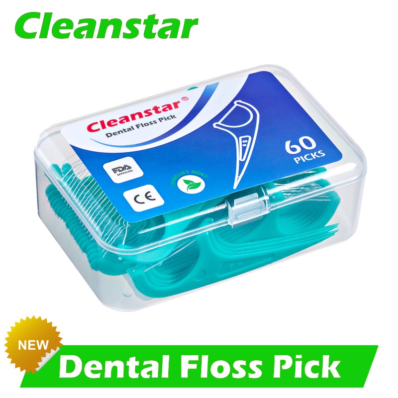 CleanStar Dental Floss Pick Mint Box 60pcs Shopee Philippines