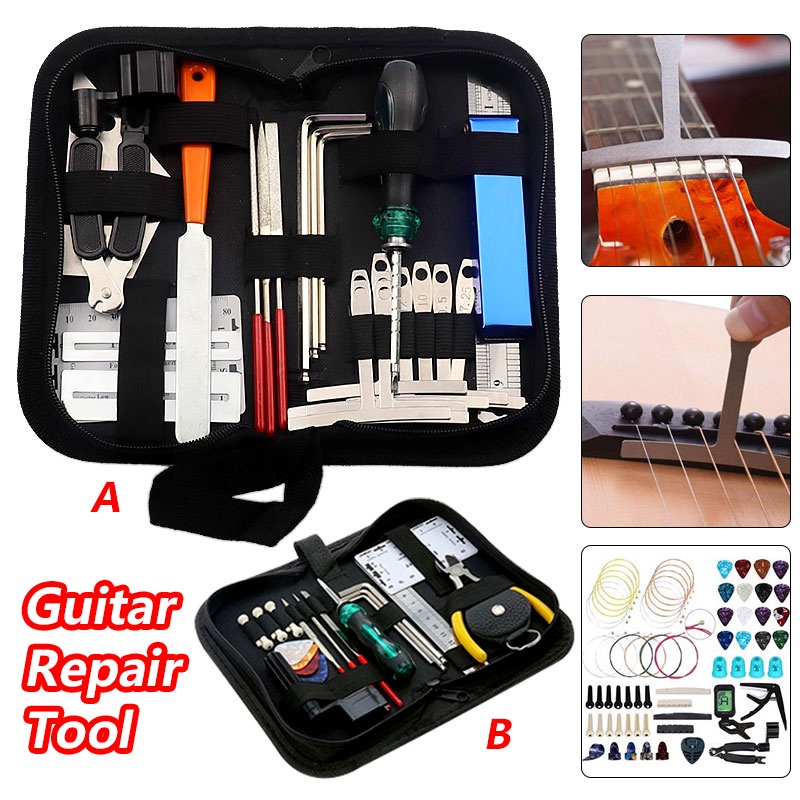 Guitar Repair Kit Professional Spring Bar Tool Set Strap Link Guitar