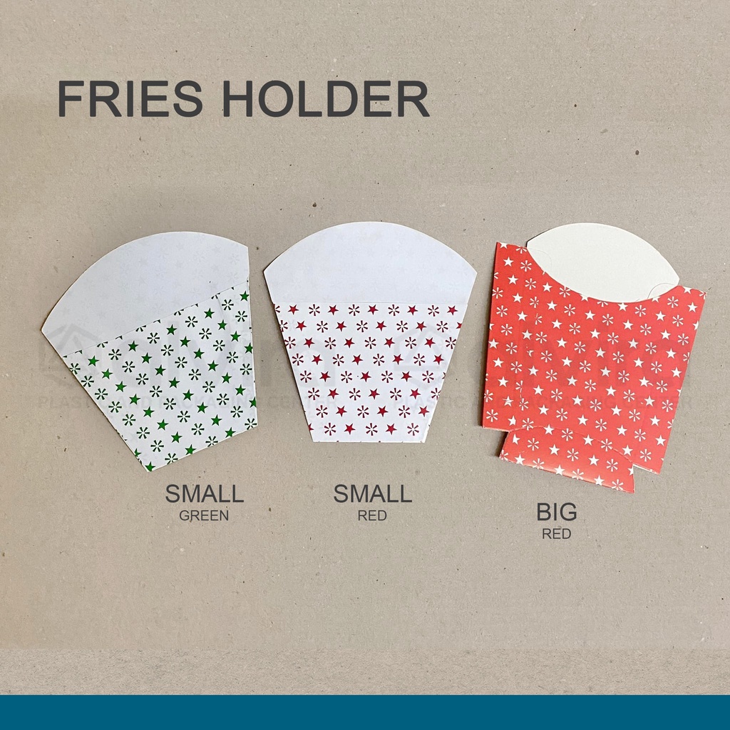100pcs Fries Holder Packaging Greaseproof | Shopee Philippines