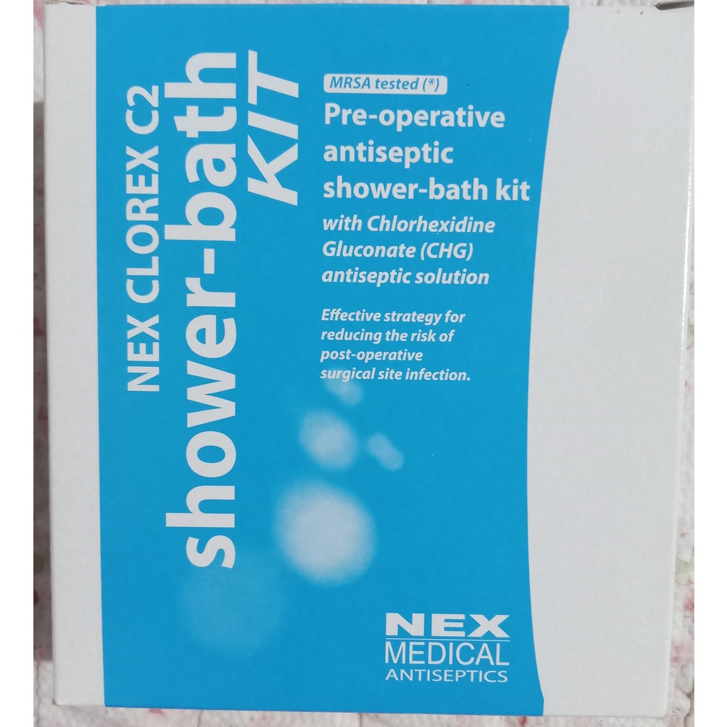 NEX CLOREX C2 ShowerBath Kit (PreOperative Antiseptic Shower Bath Kit