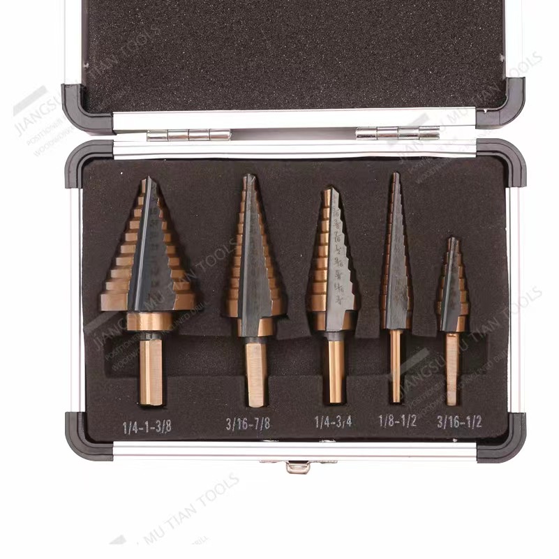 Inch Step Drill Aluminum Boxed Steel Plate Hole Punch 5pc Triangle ...