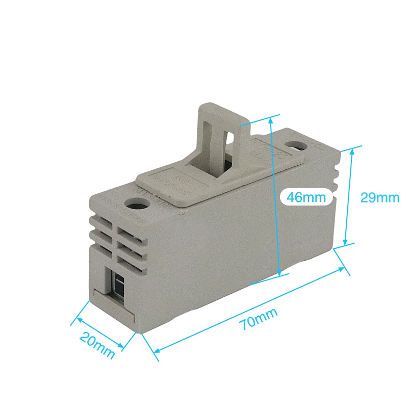 Sourcing Map Support Fusible RT14-20 1Pôle AC380V 20A - Lot De 2