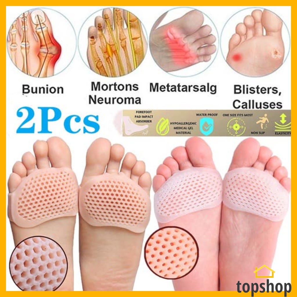 Silicone Insoles For Shoes Gel Padded Forefoot Insoles For Heel