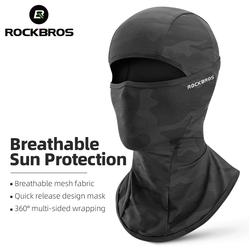 ROCKBROS Ice Silk Balaclava Full Face Mask Cycling Sun Protection ...