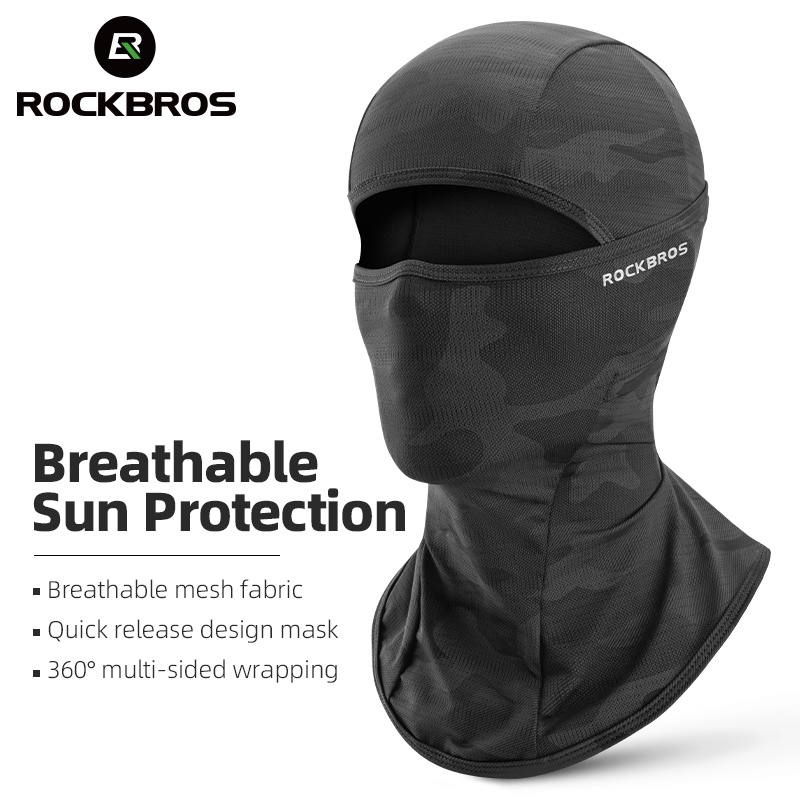 【PH Delivery】ROCKBROS Ice Silk Balaclava Full Face Mask Cycling Sun