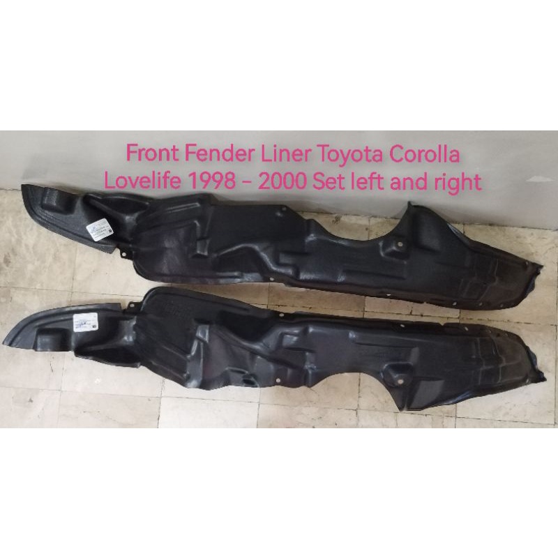 Front Fender Liner Toyota Corolla Lovelife 1998 2000 Set left and
