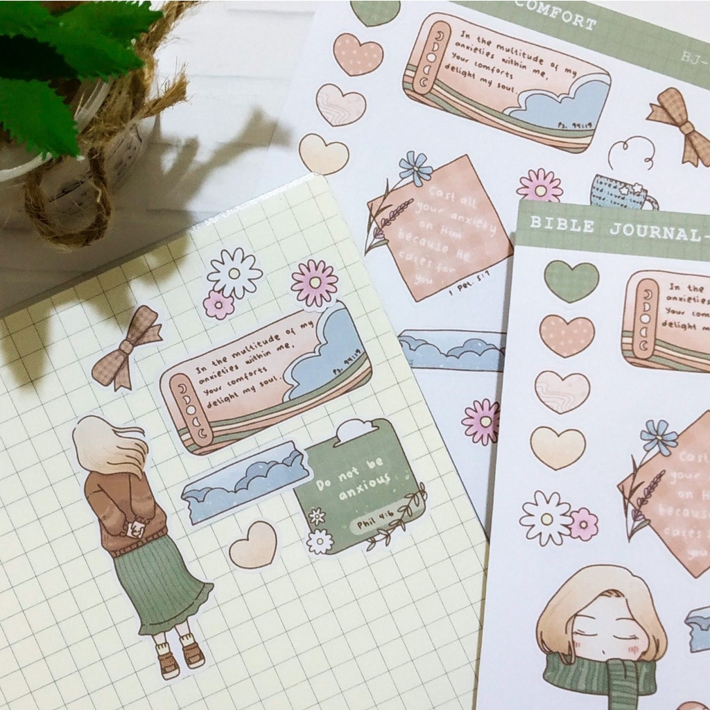 Bible Journal Sticker Sheet - COMFORT | Journal Sticker | Planner ...