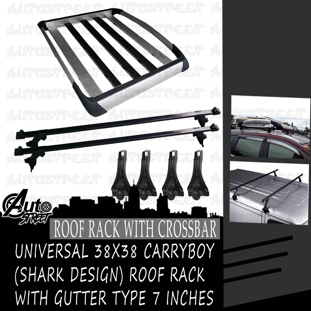 Universal 38x38 Carryboy / Shark Design Roof Rack (Silver and Black ...