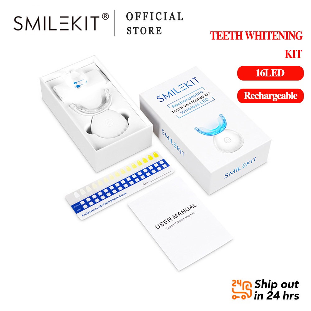 【1 Day Delivery】Teeth Whitening Kit 16LED Luster Smilekit Teeth ...