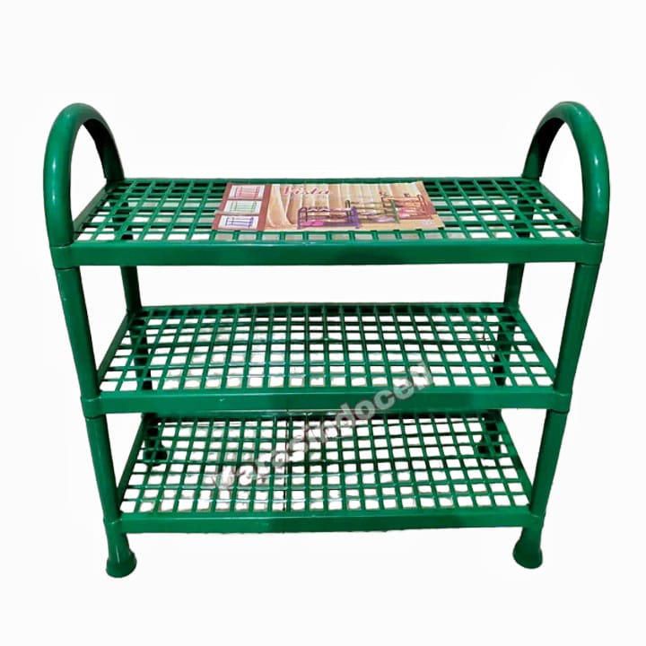 Shelf For Storing Footwear - 3-tier Shelf - Plastic Sandals Shoe Rack ...