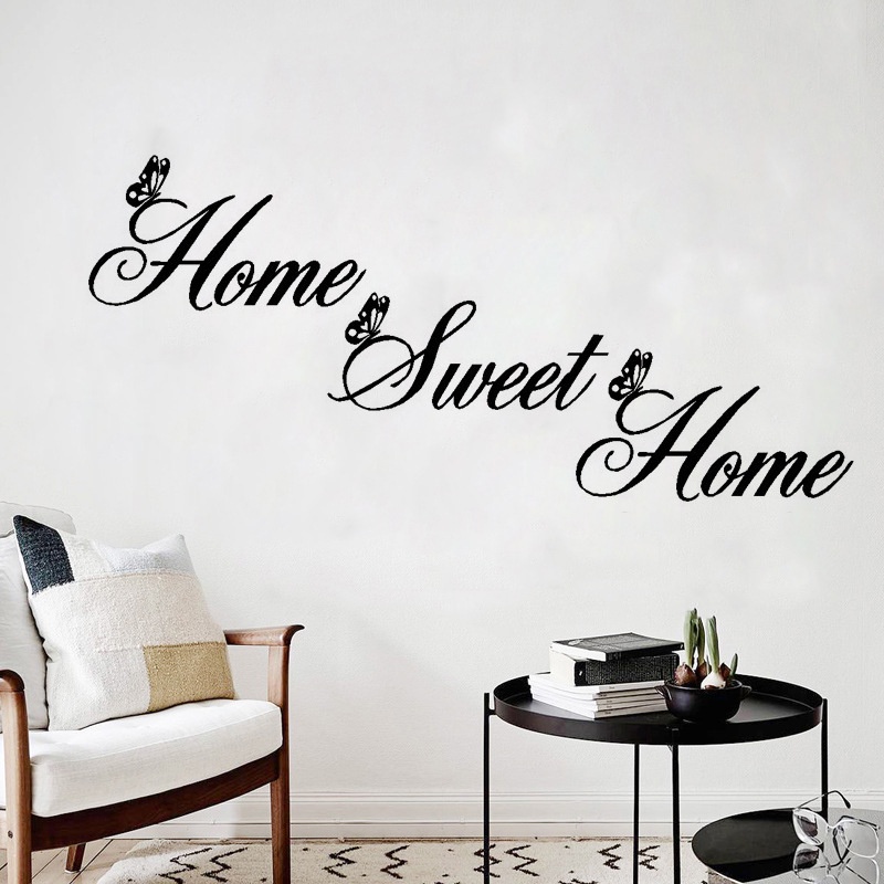 Home Sweet Home Quote Wall Sticker Waterproof Removable Art Home Décor