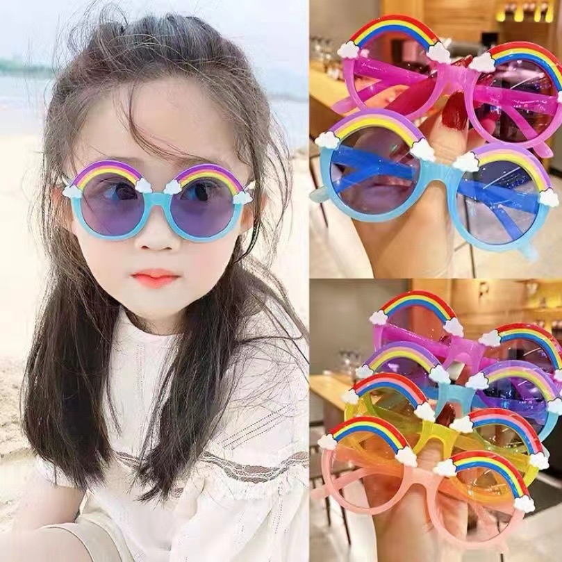 Children Sunglasses Fashion Rainbow Glasses Cartoon Shopee
