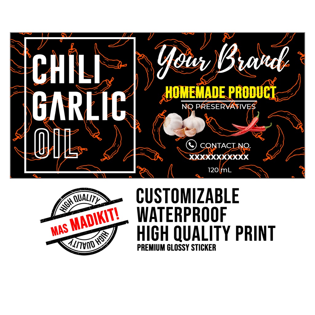 chili-garlic-oil-sticker-label-for-your-business-minimalistic-design