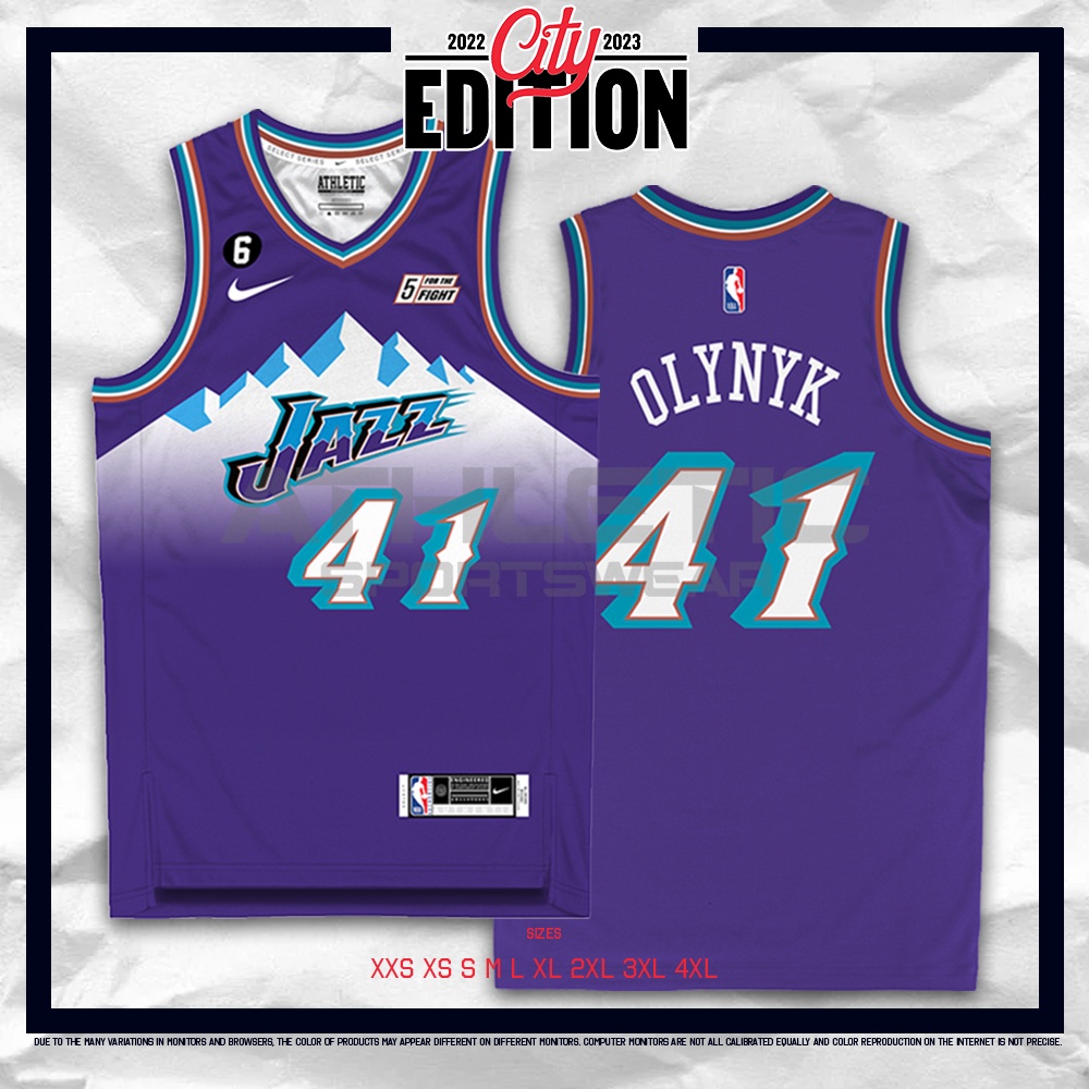 ATHLETIC JERSEY FULL SUBLI City Edition NBA UTAH JAZZ (Kelly Olynyk ...