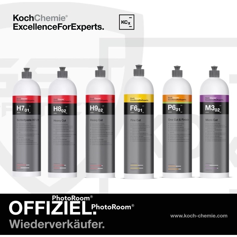 Fijne polijstpasta siliconenolievrij Fine Cut F6.01 & Micro Cut & Finish M3.02 Koch Chemie per 250 ml