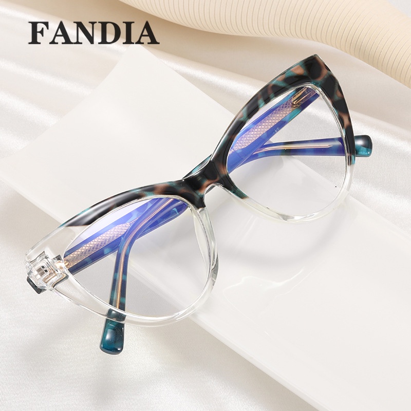 Acetate Quality Spectacles Cat Eye Fashion Frames Anti Ray Full Luxury  Eyewear Anti Radiation Eyeglass for Women Computer Glasses