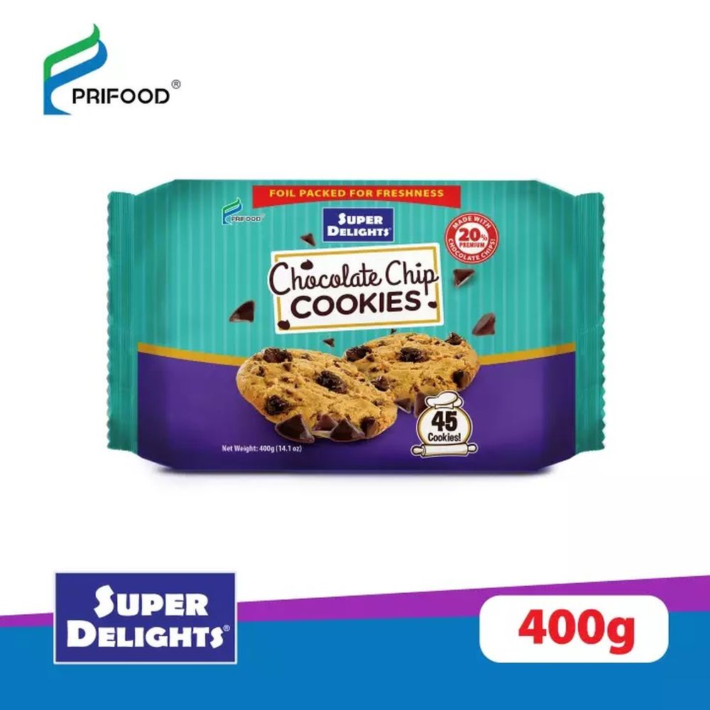 Super Delights Chocolate Chip Cookies 45 pcs (400g) (Expiry Date March