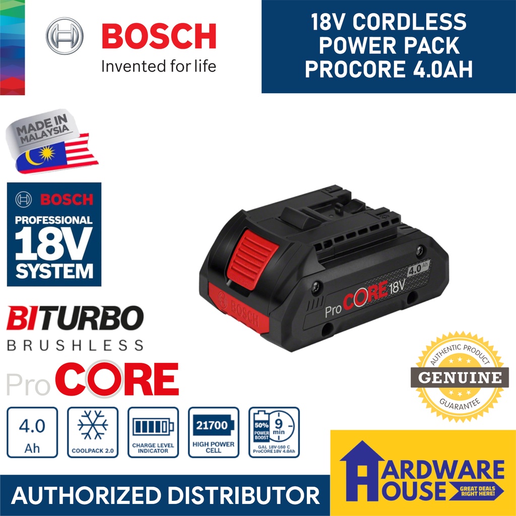 Batería Bosch ProCORE 18V 4.0Ah Professional