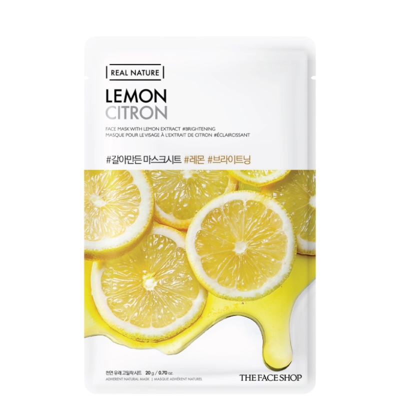 THE FACE SHOP Real Nature Lemon Face Mask Set (10masks) Expiry date ...