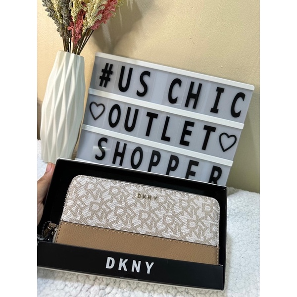 DKNY VelaTan LargeZip Around Wallet Shopee Philippines