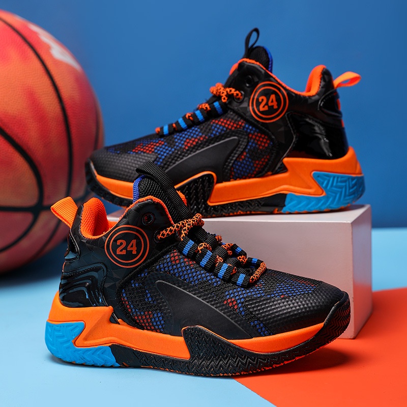 Spikes Kid's Sports Shoes High Top Basketball Shoes For Kids Boys With