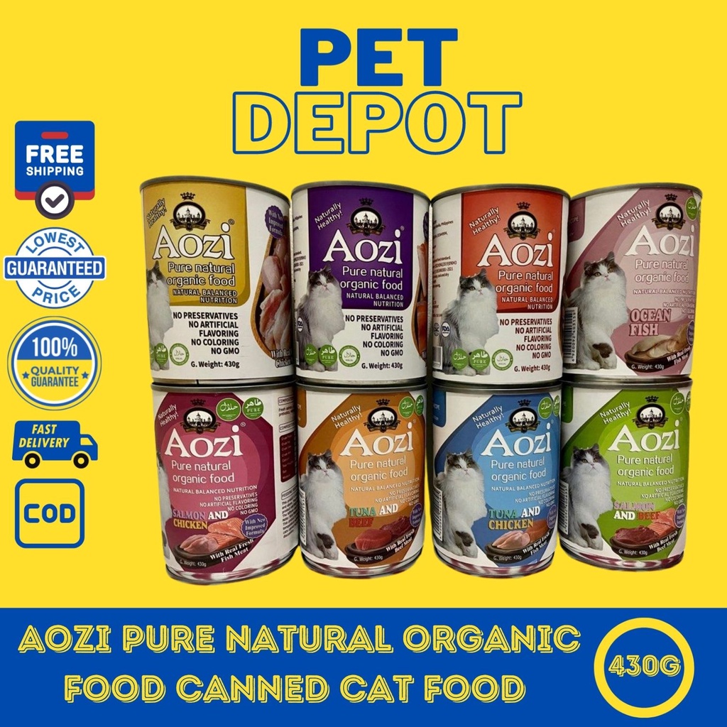 Aozi Pure Natural Organic Food Canned Cat Food 430g Shopee Philippines 6581