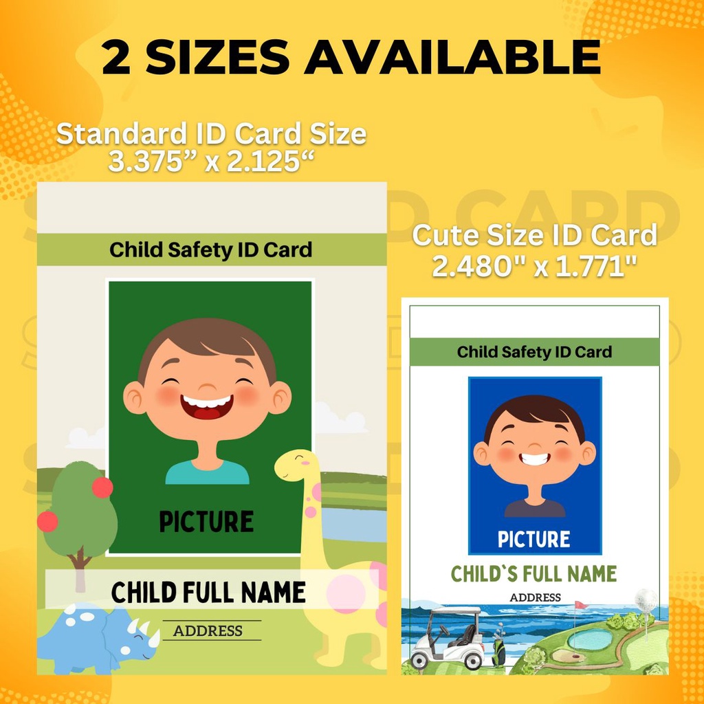 Kids Safely Identification Card | Kids Identity Card | Bag tags and ID ...