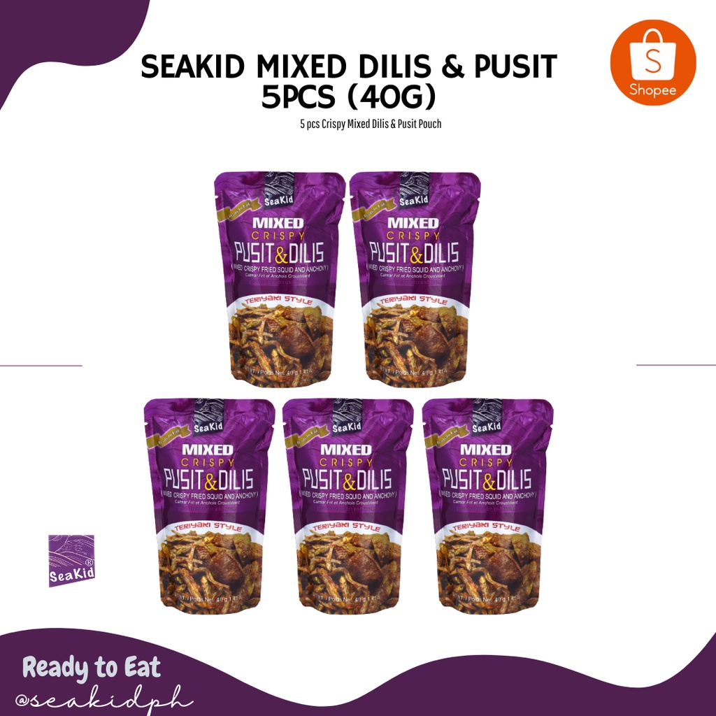 Seakid Mixed Crispy Dilis & Pusit- 5pcs 40g | Shopee Philippines