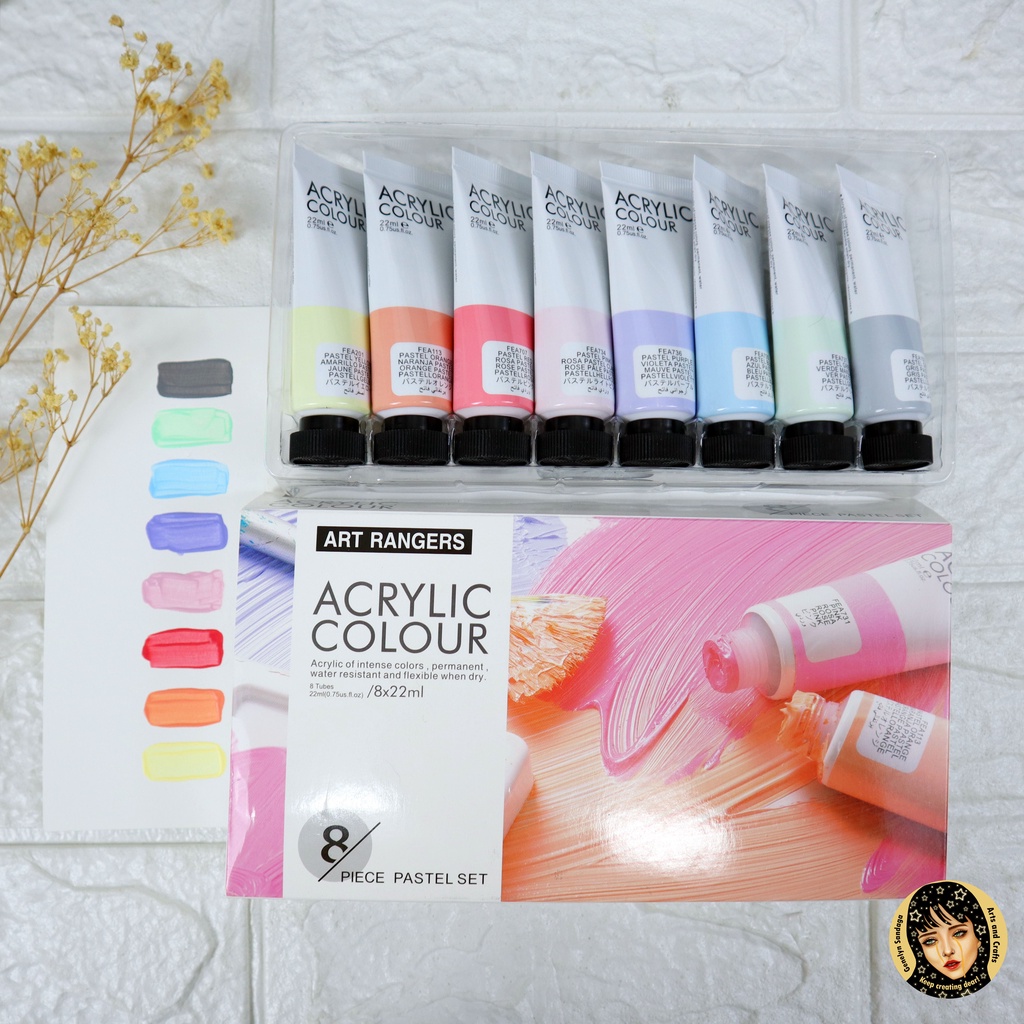 (ORIGINAL) Art Rangers Acrylic Paint Basic and Pastel Colors Shopee Philippines