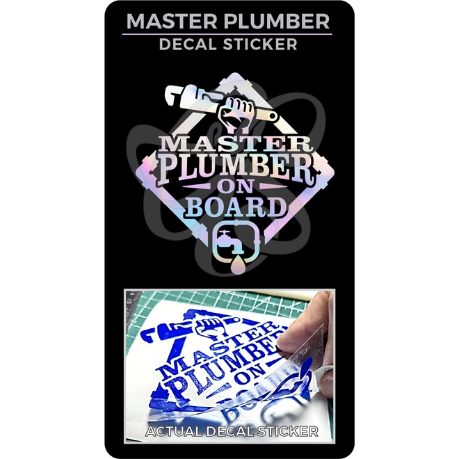 Master Plumber on Board_Car Design_Tubero_Decal Sticker (COD) | Shopee ...