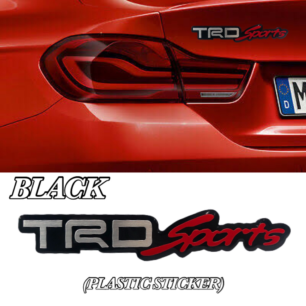 LD 1pcs TRD Sports Car Emblem Sticker Badge (Good Quality) | Shopee ...