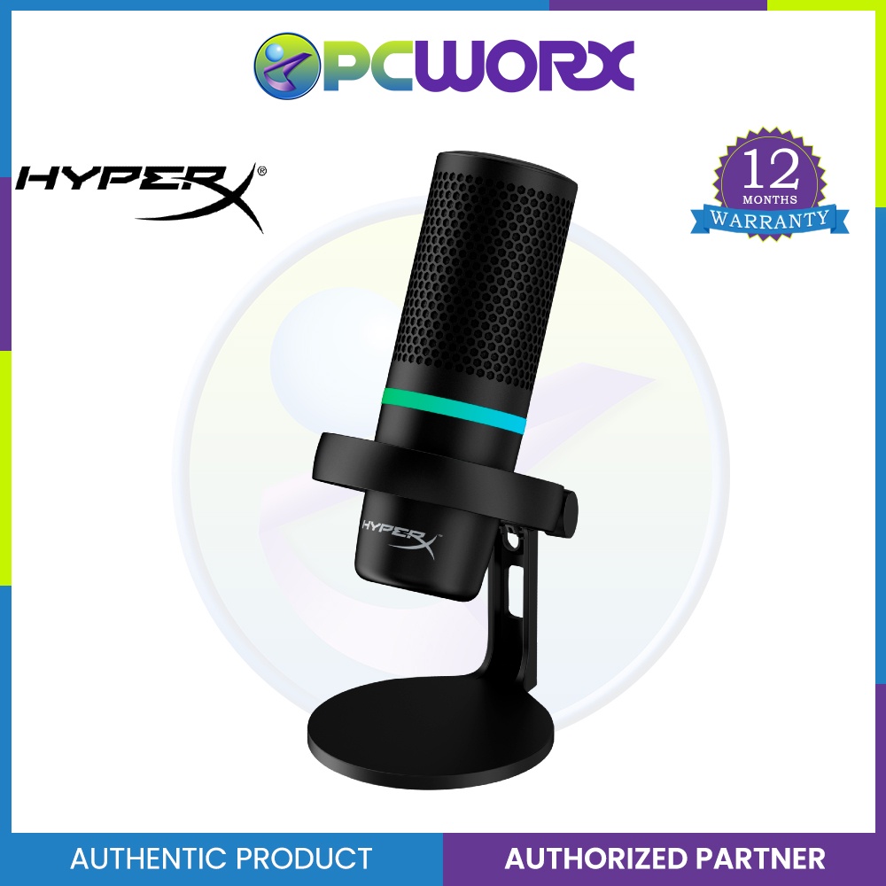 HyperX DuoCast RGB Lighting Omnidirectional USB Type-C Microphone ...