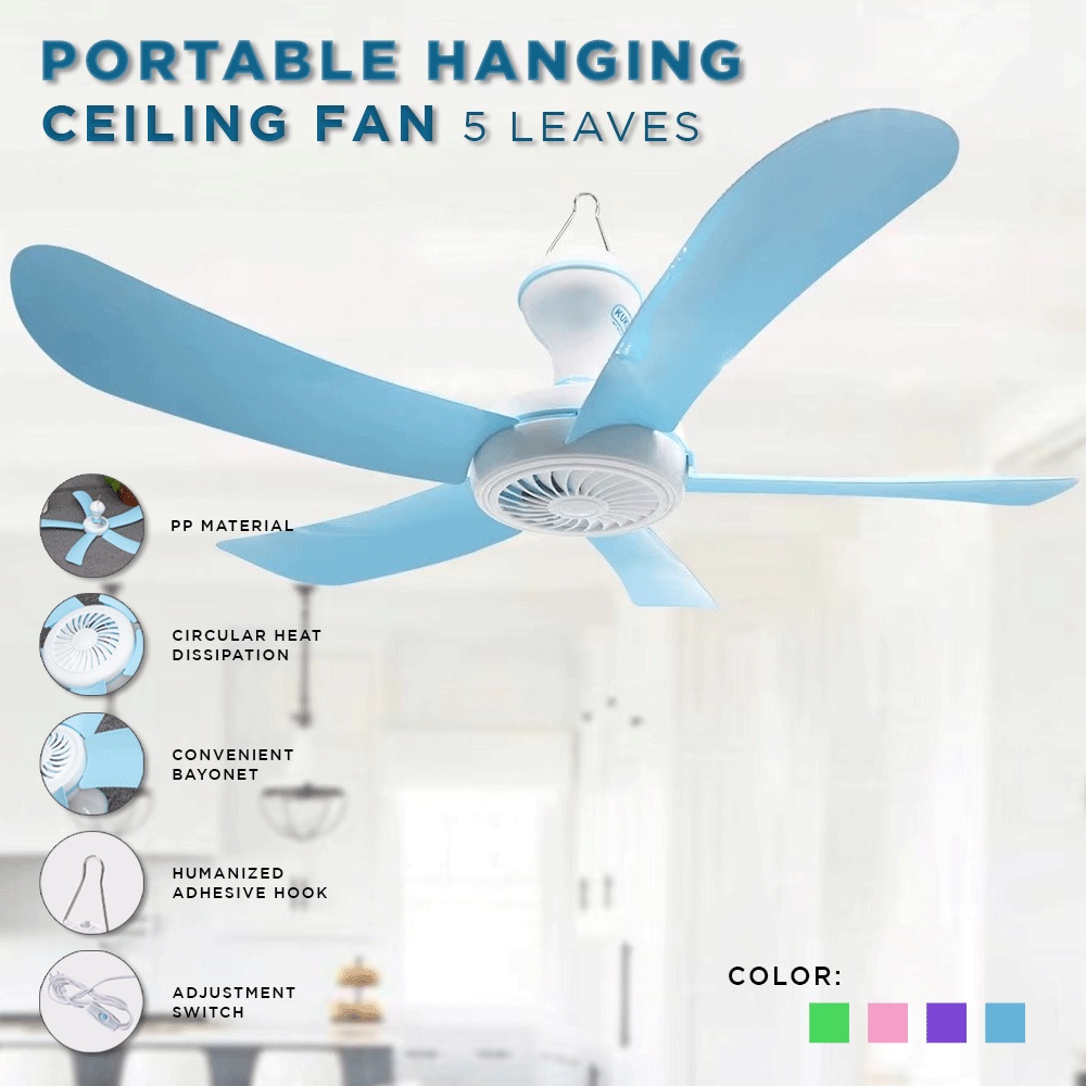 Alexa Fiveleaf Mini Ceiling Fan Student Dormitory Silent Small Fan