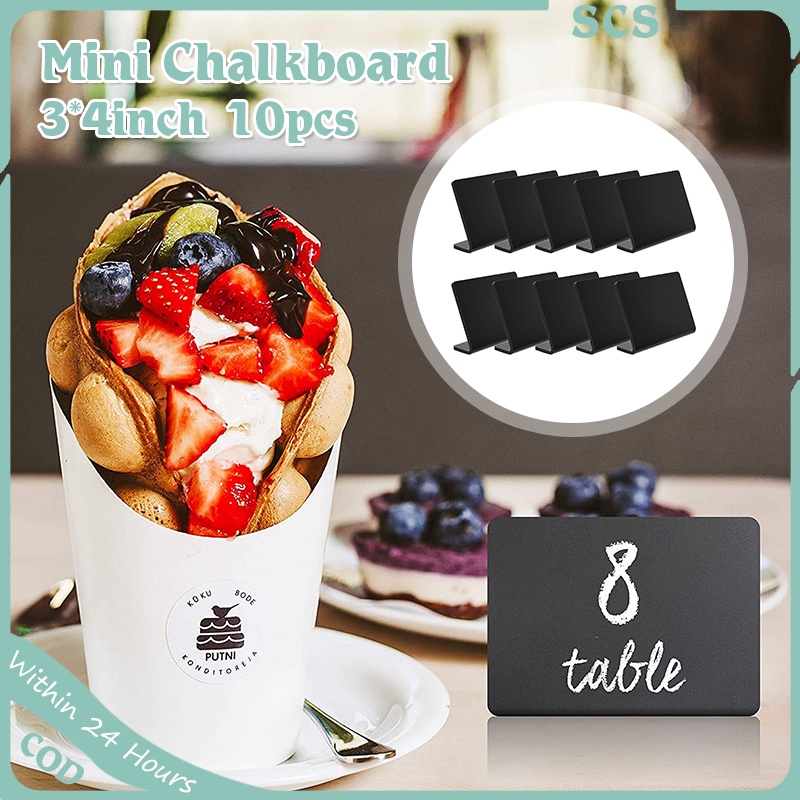 10pcs Mini Chalkboard Signs Food Chalkboard Signs LShaped Small Buffet Tags Plastic Food Label