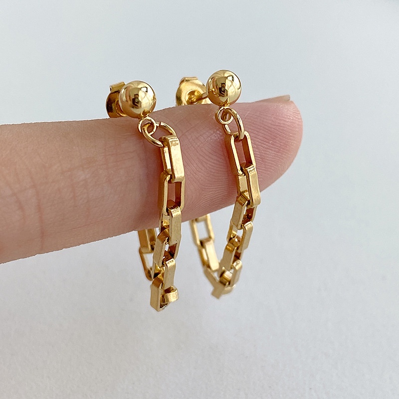 Tres Hoop Earrings | 18k Gold Plated main image 1