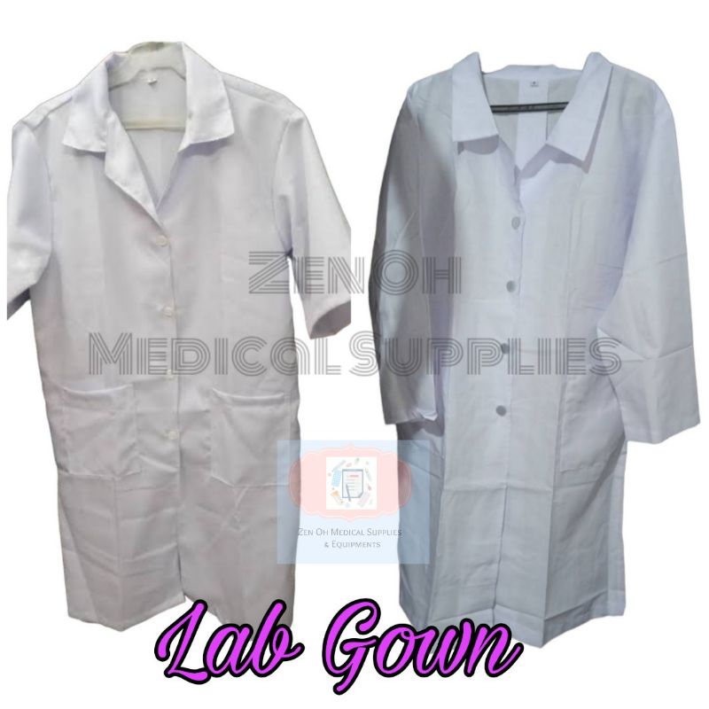 Laboratory Gown Unisex 3/4 or Longsleeve (Unbranded) Shopee Philippines