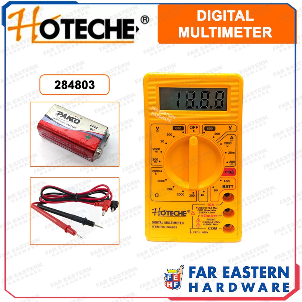 HOTECHE Digital Multimeter Electrical Tester 284803 Shopee Philippines