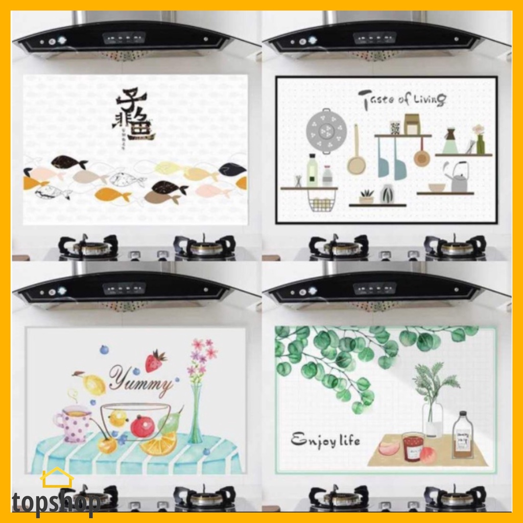 Kitchen Oilproof Sticker Selfadhesive Waterproof Wallpaper High Temperature Resistant