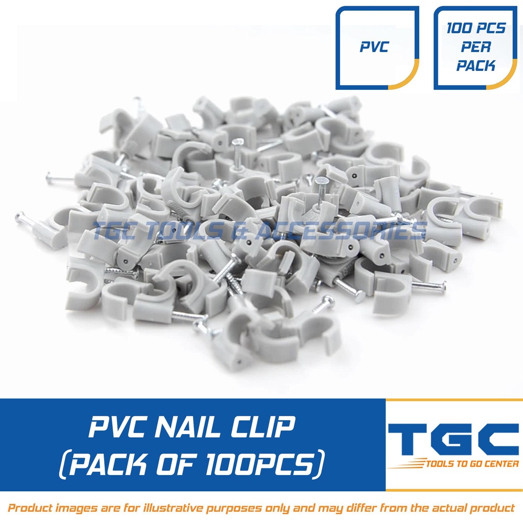 ۩∈Pack of 100pcs M22 PVC Nail Cable Wire Clip Wall Hanging Clamp C