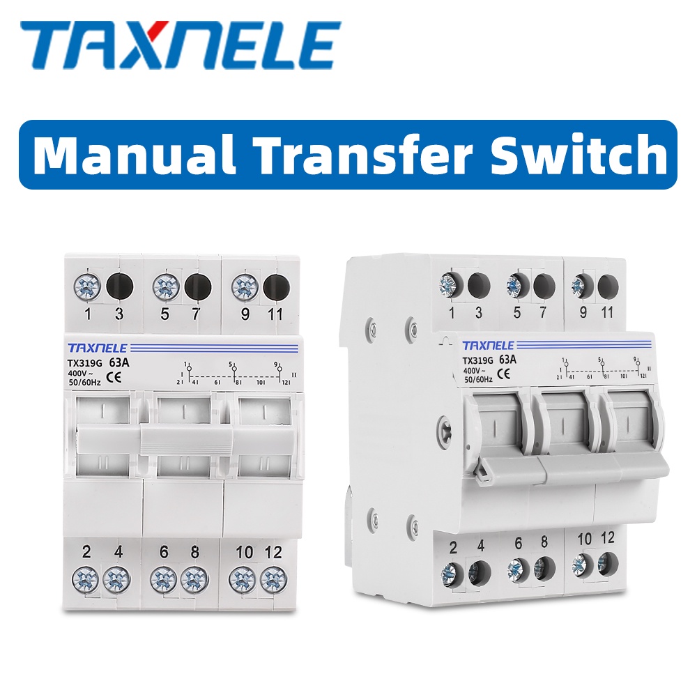 3P 40A 63A MTS Dual Power Manual Transfer Isolating Switch Interlock